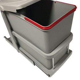 Pyramith P9156 24 lt Gri Teleskopik Raylı Çöp Kovası