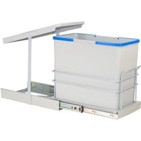 Pyramith P9156 24 lt Gri Teleskopik Raylı Çöp Kovası