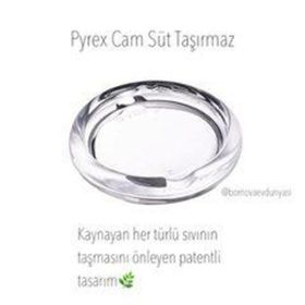 Pyrex 8 cm Şeffaf Süt Taşı