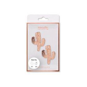 Pyrus 2'li Rosegold Kaktüs Klips