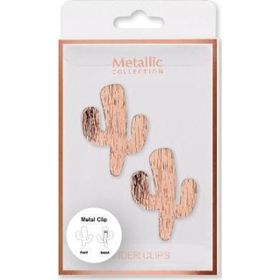 Pyrus 2'li Rosegold Kaktüs Klips