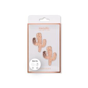 Pyrus 2'li Rosegold Kaktüs Klips