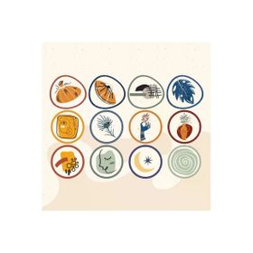 PYTK015 Çıkart ma Çiçek Karışık Tasarımlı A5 Stickers
