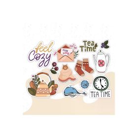 PYTK020 Çıkart ma Yazılı Karışık Desenli Tasarımlı A5 Stickers