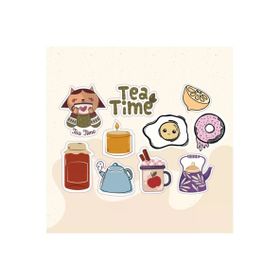 PYTK022 Çıkart ma Yazılı Karışık Desenli Tasarımlı A5 Stickers