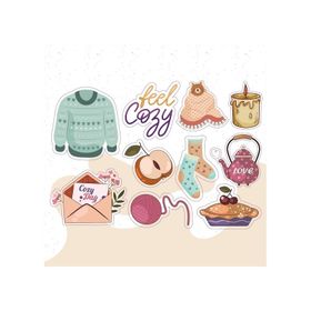 PYTK023 Çıkart ma Yazılı Karışık Desenli Tasarımlı A5 Stickers