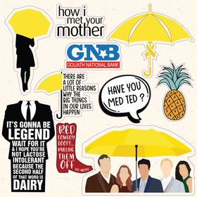 PYTK027 How I Met Your Mother Tasarım A5 Stickers Çıkartma