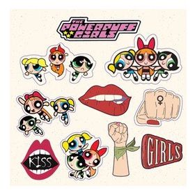 PYTK029 Çıkart ma Powerpuff Girls Tasarımlı A5 Stickers