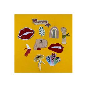 PYTK04 Kadın Feminist Tasarımlı Karışık Renkli 10'lu Stickers Çıkartma