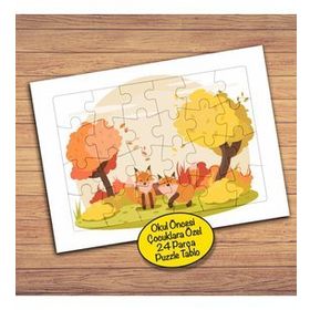 PZ105 Ormandaki İki Tilki Kardeş Çocuklara Özel Puzzle Yapboz Tablo