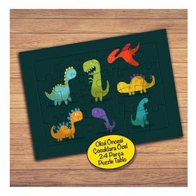 PZ107 Sevimli Minik Dinazorlar Çocuklara Özel Puzzle Yapboz Tablo