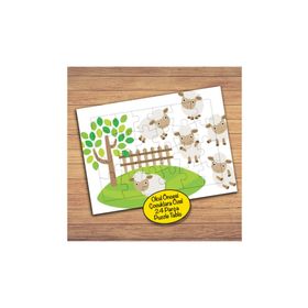 PZ111 Çitten Atlayan Koyunlar Çocuklara Özel Puzzle Yapboz Tablo