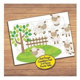 PZ111 Çitten Atlayan Koyunlar Çocuklara Özel Puzzle Yapboz Tablo