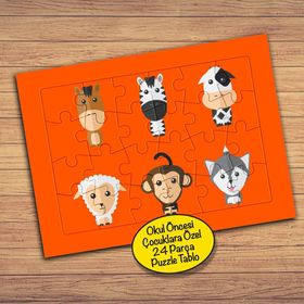 PZ112 Hayvanları Tanıyalım Çocuklara Özel Puzzle Yapboz Tablo