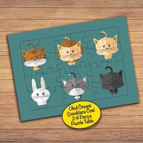 PZ113 Hayvanları Tanıyalım Çocuklara Özel Puzzle Yapboz Tablo