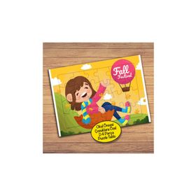 PZ125 Gülümseyen Küçük Kız Çocuklara Özel Puzzle Yapboz Tablo