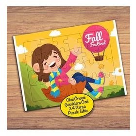 PZ125 Gülümseyen Küçük Kız Çocuklara Özel Puzzle Yapboz Tablo