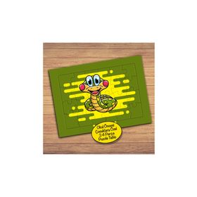 PZ133 Sevimli Mutlu Yılan Çocuklara Özel Puzzle Yapboz Tablo