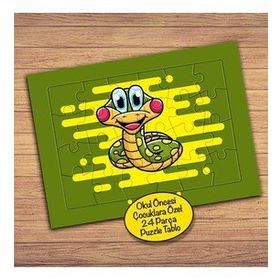 PZ133 Sevimli Mutlu Yılan Çocuklara Özel Puzzle Yapboz Tablo
