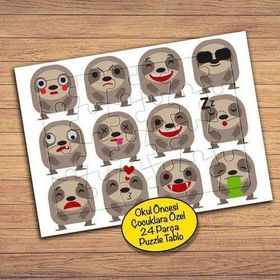 PZ137 Binbir Surat Sevimli Hayvan Çocuklara Özel Puzzle Yapboz Tablo