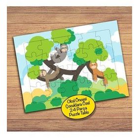 PZ138 Ağaçtaki Sevimli Maymunlar Çocuklara Özel Puzzle Yapboz Tablo