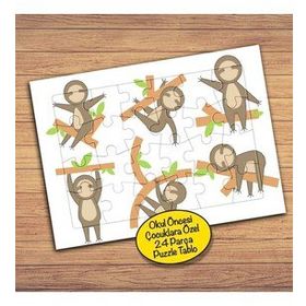 PZ139 Ağaçtaki Sevimli Maymunlar Çocuklara Özel Puzzle Yapboz Tablo