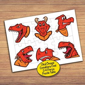 PZ141 Vahşi Dinazorlar Çocuklara Özel Puzzle Yapboz Tablo