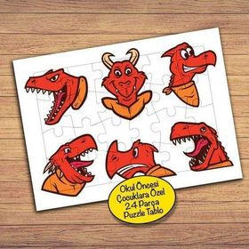 PZ141 Vahşi Dinazorlar Çocuklara Özel Puzzle Yapboz Tablo
