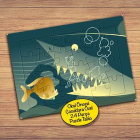 PZ174 Deniz Altı Canlıları Çocuklara Özel Puzzle Yapboz Tablo