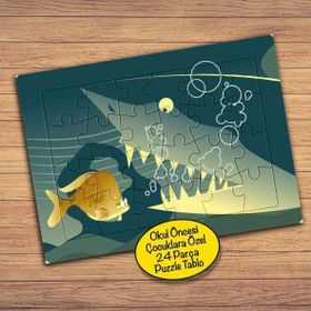PZ174 Deniz Altı Canlıları Çocuklara Özel Puzzle Yapboz Tablo
