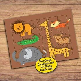 PZ182 Sevimli Hayvanlar Çocuklara Özel Puzzle Yapboz Tablo