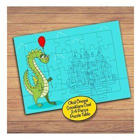 PZ198 Şato ve Balonlu Ejderha Çocuklara Özel Puzzle Yapboz Tablo
