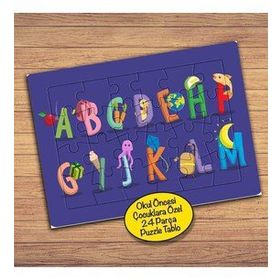 PZ201 Türk Alfabesi Öğreniyorum Çocuklara Özel Puzzle Yapboz Tablo