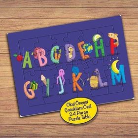 PZ201 Türk Alfabesi Öğreniyorum Çocuklara Özel Puzzle Yapboz Tablo
