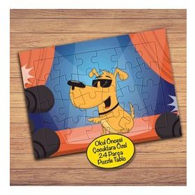 PZ205 Sevimli Sanatçı Köpek Çocuklara Özel Puzzle Yapboz Tablo