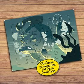PZ68 Öfkeli Büyük Balık Çocuklara Özel Puzzle Yapboz Tablo