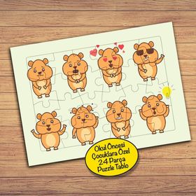 PZ81 Farklı Sevimli Ayıcıklar Çocuklara Özel Puzzle Yapboz Tablo
