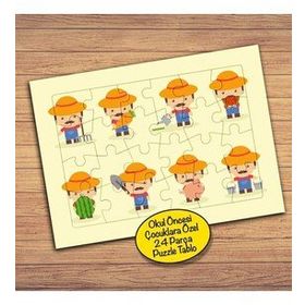 PZ89 Çiftçi Minik Adam Çocuklara Özel Puzzle Yapboz Tablo