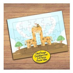 PZ96 Minik Sevimli İki Zürafa Çocuklara Özel Puzzle Yapboz Tablo