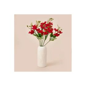 Q-Art 34 cm Bordo Dekoratif Yapay Papatya