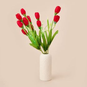 Q-Art 38 cm Kırmızı Manolya Yapay Çiçek
