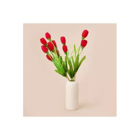 Q-Art 38 cm Kırmızı Manolya Yapay Çiçek