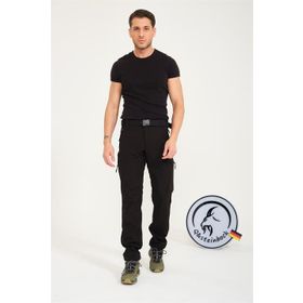 Q Steinbock 212240 Kaunas Softshell Siyah Outdoor Erkek Pantolon