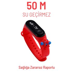 Q Time Örümcek Adam Spiderman Figürlü Led Dokunmatik Ekranlı Su Geçirmez Dijital Çocuk Kol Saati