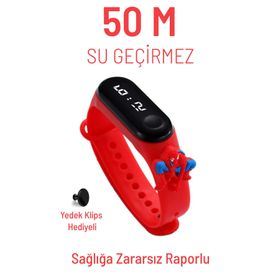 Q Time Örümcek Adam Spiderman Figürlü Led Dokunmatik Ekranlı Su Geçirmez Dijital Çocuk Kol Saati