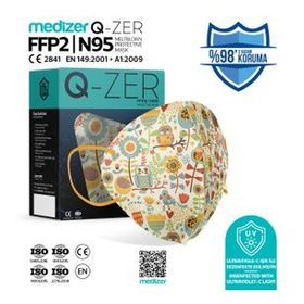 Q-Zer FFP2 N95 40'lı Baykuş Desenli Maske