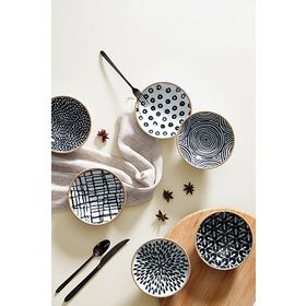 Qalitte Porland Fractal 6'lı 12 cm Çok Amaçlı Kase Takımı