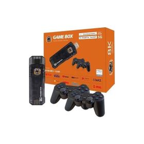 Qasul Game Box 5G 8K Ultra HD Tv Box + Game Box Android Tv Siyah Oyun Konsolu
