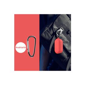Qcy T1s/t2c Kırmızı Bluetooth Kulaklık İçin Silikon Koruma Kılıf+ Anahtarlık