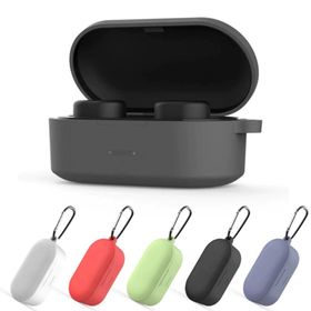 Qcy T1s/t2c Siyah Bluetooth Kulaklık İçin Silikon Koruma Kılıf+ Anahtarlık